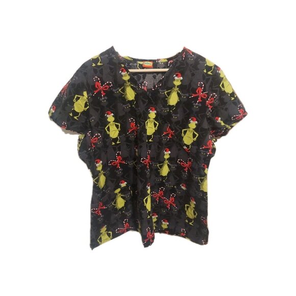 Dr. Seuss The Grinch Nurse Scrubs Size L Nursing Hospital Ugly Christmas 🎄 - Picture 1 of 8